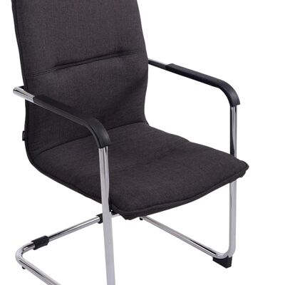Mlten Bezoekersstoel Stof Grijs 8x60cm