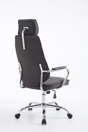 Nuoro Chaise de Bureau Tissu Gris 16x67cm 4