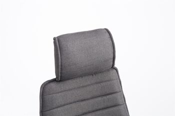 Nuoro Chaise de Bureau Tissu Gris 16x67cm 9