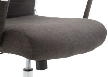 Calestano Chaise de Bureau Tissu Gris 15x66cm 5