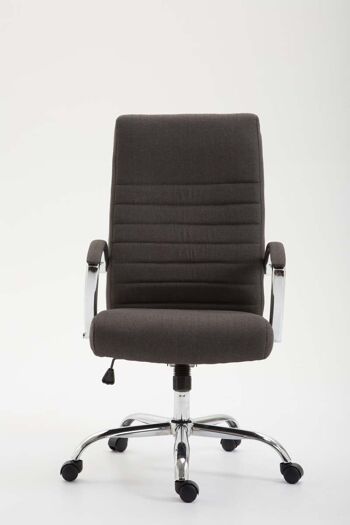 Saccucci Chaise de Bureau Tissu Gris 15x68cm 2