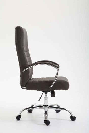 Saccucci Chaise de Bureau Tissu Gris 15x68cm 3