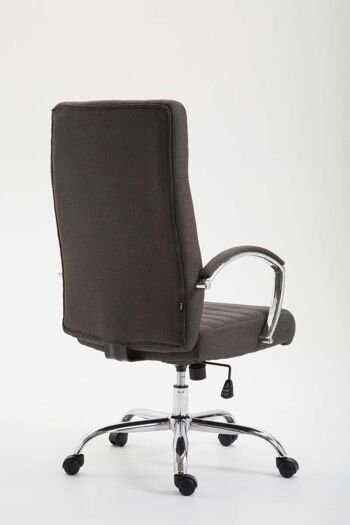 Saccucci Chaise de Bureau Tissu Gris 15x68cm 4