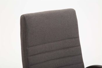 Saccucci Chaise de Bureau Tissu Gris 15x68cm 5