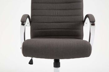Saccucci Chaise de Bureau Tissu Gris 15x68cm 7