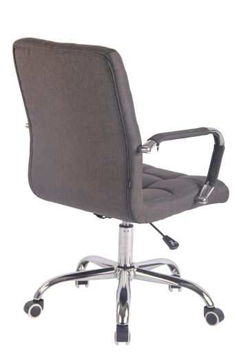 Casalduni Chaise de bureau Tissu Gris 11x62cm 4
