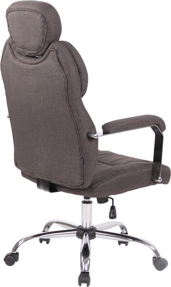 Niccone Chaise de Bureau Cuir Artificiel Gris 17x71cm 4