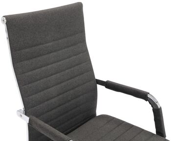 Termine Chaise de Bureau Cuir Artificiel Gris 11x63cm 5