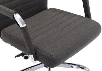 Termine Chaise de Bureau Cuir Artificiel Gris 11x63cm 6