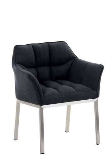 Sedilo Chaise de salle à manger Tissu Gris 13x63cm 1