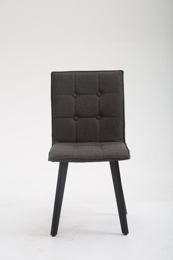 Geppa Chaise de salle à manger Tissu Gris 6x52cm 2