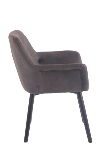 Tornaturo Chaise de salle à manger Cuir artificiel Gris 10x60cm 3