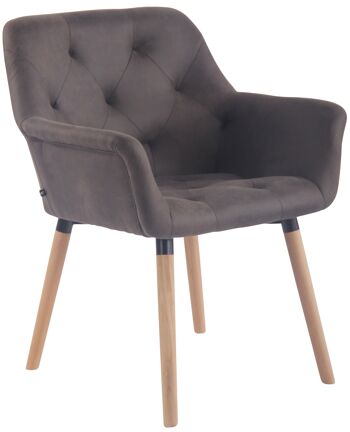 Viscusi Chaise de salle à manger Cuir artificiel Gris 10x60cm