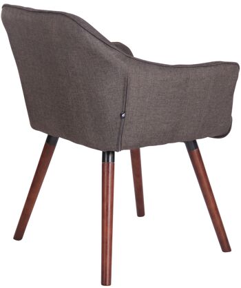 Lugagnano Chaise de salle à manger Tissu Gris 5x59cm 3