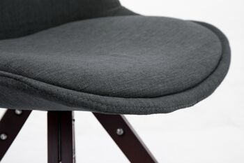 Vivaro Chaise de salle à manger Tissu Gris 6x56cm 6