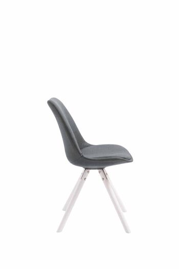 Olivello Chaise de salle à manger Tissu Gris 6x56cm 3