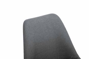 Olivello Chaise de salle à manger Tissu Gris 6x56cm 5