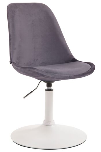 Maglione Chaise de salle à manger Velours Gris 6x57cm 1