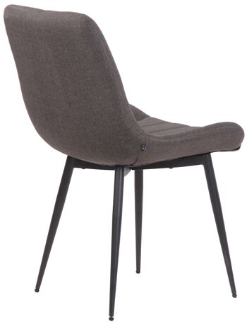 Ameno Chaise de salle à manger Tissu Gris 7x64cm 3