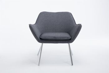 Fauteuil Comeroni Tissu Gris 12x70cm 1