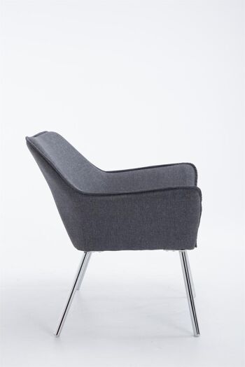 Fauteuil Comeroni Tissu Gris 12x70cm 2