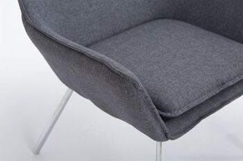 Fauteuil Comeroni Tissu Gris 12x70cm 5