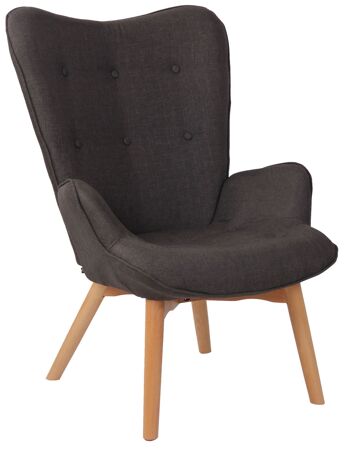 Fauteuil Trinità Tissu Gris 12x77cm 1