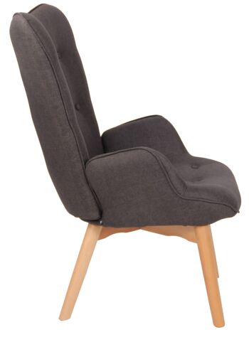 Fauteuil Trinità Tissu Gris 12x77cm 3