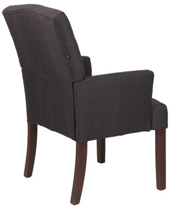 Zenna Fauteuil Tissu Gris 11x66cm 4