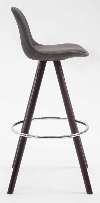 Sad Lot de 2 Tabourets de Bar Tissu Gris 11x44cm 3