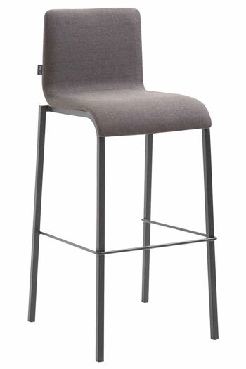 Valli Lot de 2 Tabourets de Bar Tissu Gris 7x45cm 2