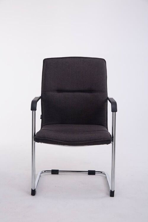 Cascini Set van 2 Bezoekersstoelen Stof Grijs 8x60cm