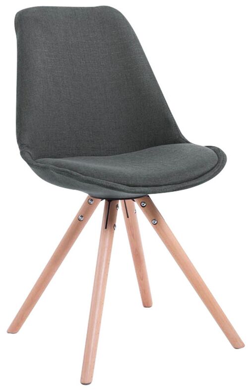 Frontino Set van 4 Eetkamerstoelen Stof Grijs 6x56cm