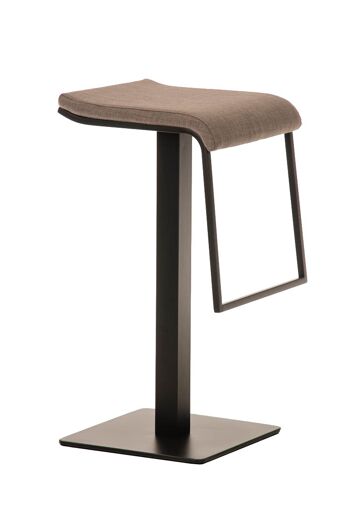 Attimis Tabouret de Bar Tissu Gris 16x42cm 1