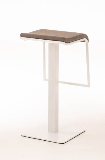 Gozzano Tabouret de Bar Tissu Gris 16x42cm 3