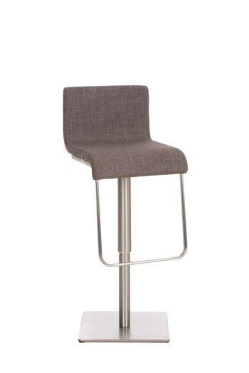 Cicciano Tabouret de Bar Tissu Gris 14x46cm 1