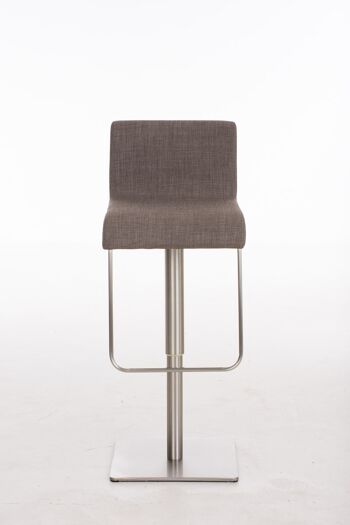 Cicciano Tabouret de Bar Tissu Gris 14x46cm 2