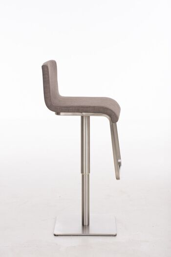 Cicciano Tabouret de Bar Tissu Gris 14x46cm 3