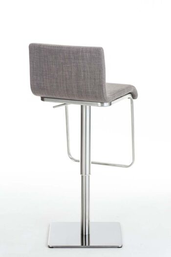 Cicciano Tabouret de Bar Tissu Gris 14x46cm 10