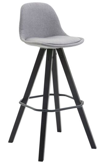 Tabouret de bar Limestre Tissu Gris 5x44cm 1