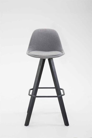 Tabouret de bar Limestre Tissu Gris 5x44cm 2