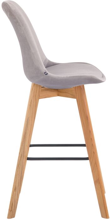 Tabouret Cecina Velours Gris 7x56cm 3