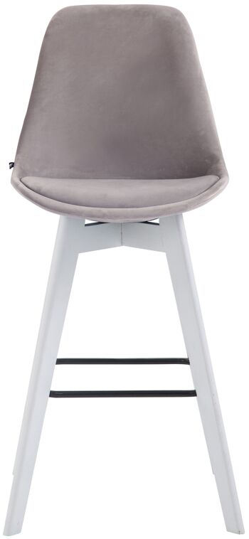 Tabouret Sumirago Velours Gris 7x56cm 2