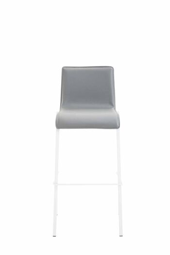 Scicli Tabouret de Bar Similicuir Gris 7x45cm 2