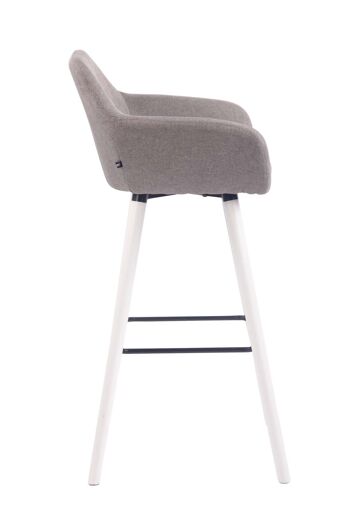 Locadi Tabouret de Bar Tissu Gris 8x52cm 2