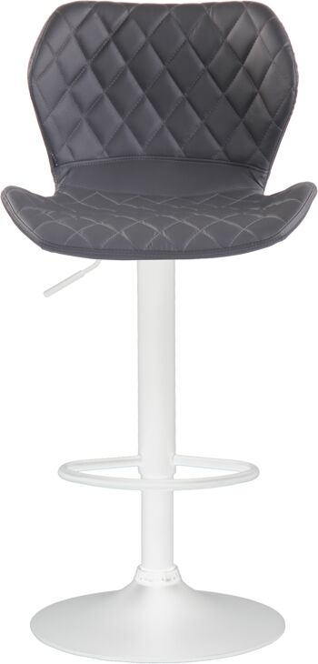 Muravera Tabouret de Bar Cuir Artificiel Gris 7x51cm 1