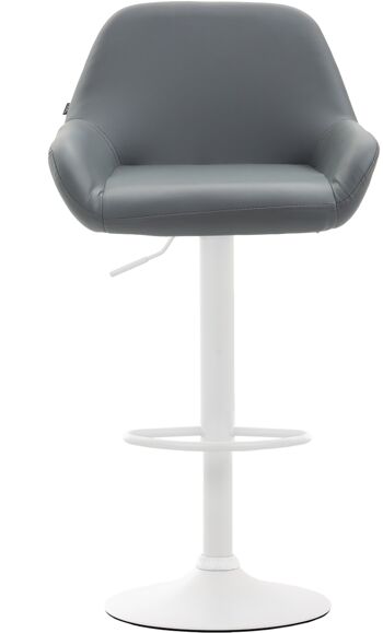 Tabouret de bar Torsa similicuir gris 7x52cm 2