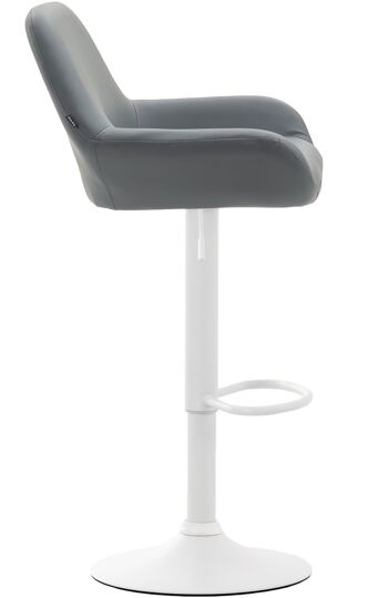 Tabouret de bar Torsa similicuir gris 7x52cm 3