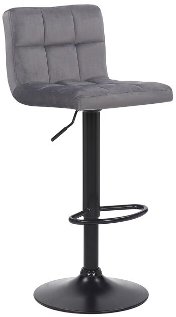 Salionze Tabouret Velours Gris 6x40cm 1