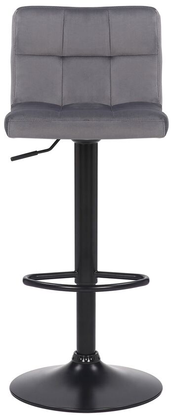 Salionze Tabouret Velours Gris 6x40cm 2